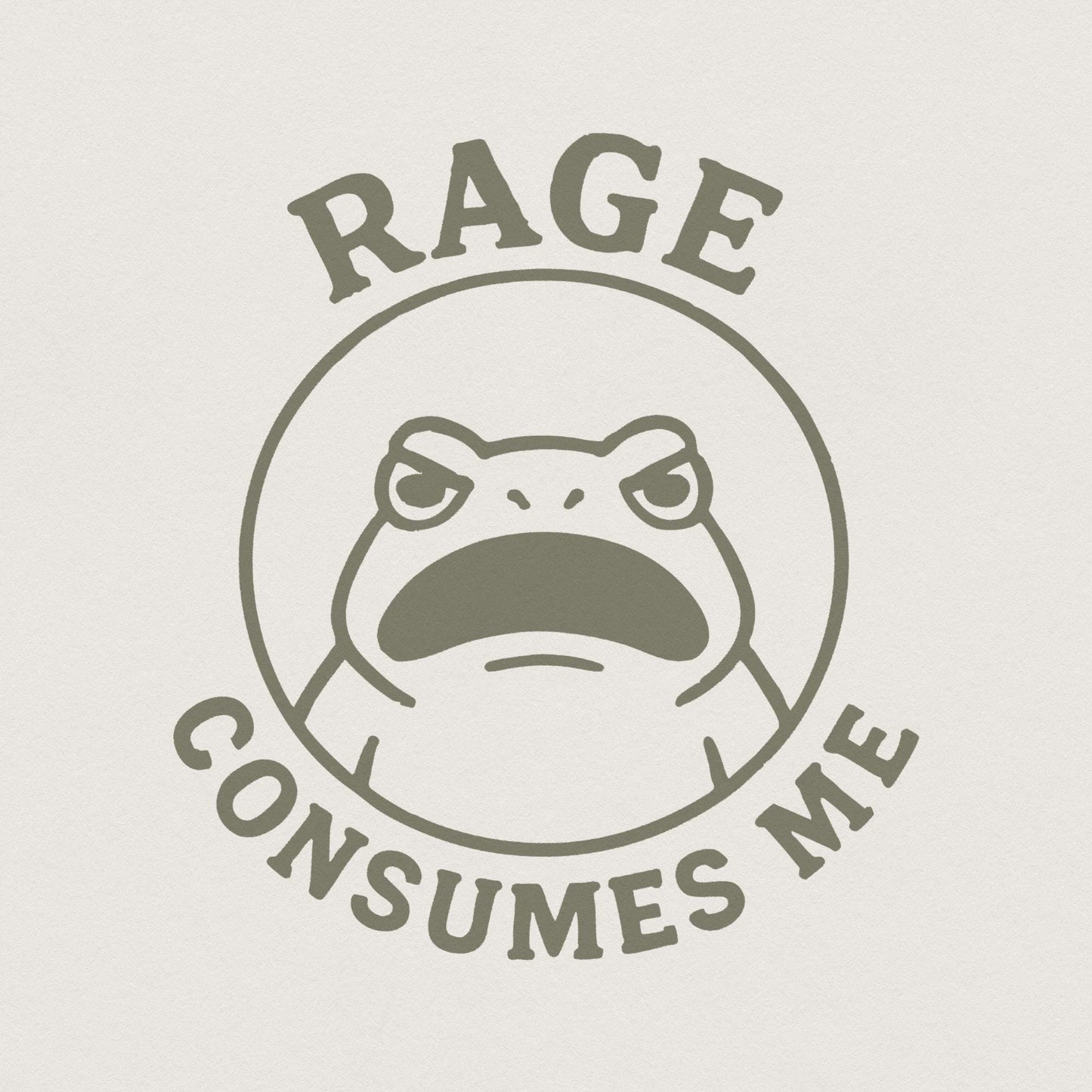 Rage Consumes Me PNG, Funny Frog Digital Download - 300 DPI Design for