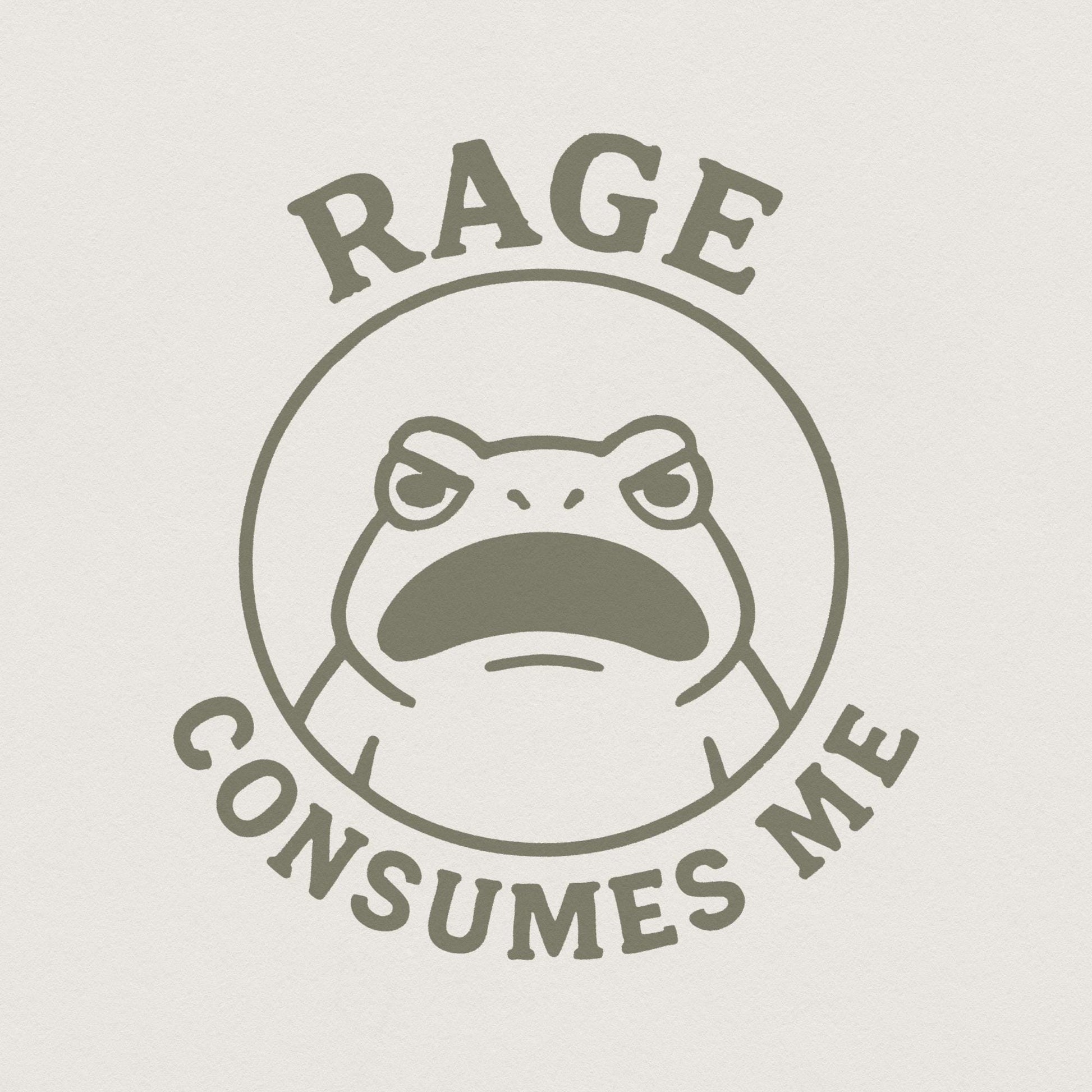 Rage Consumes Me PNG, Funny Frog Digital Download - 300 DPI Design for