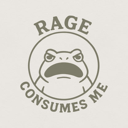 Rage Consumes Me PNG, Funny Frog Digital Download - 300 DPI Design for