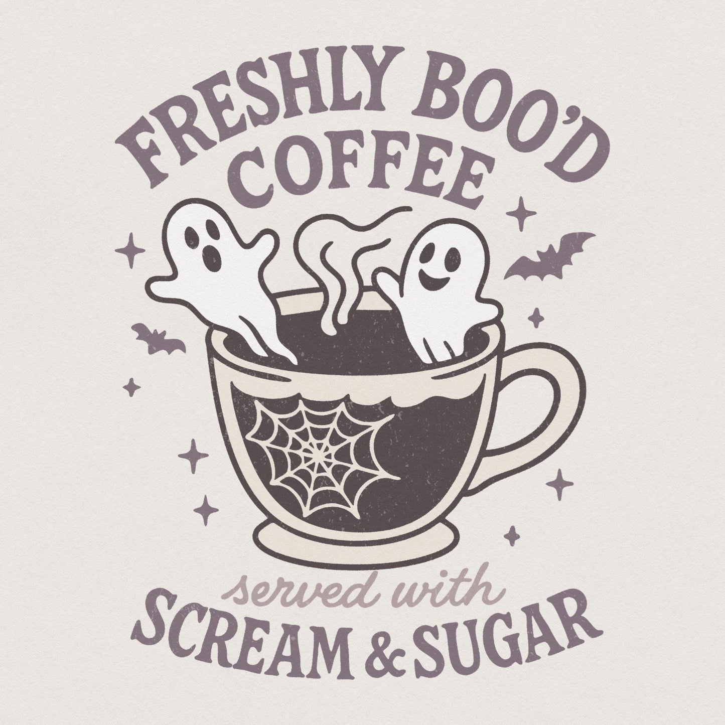 Freshly Boo’d Coffee PNG Digital Download, Served With Scream And Sugar -