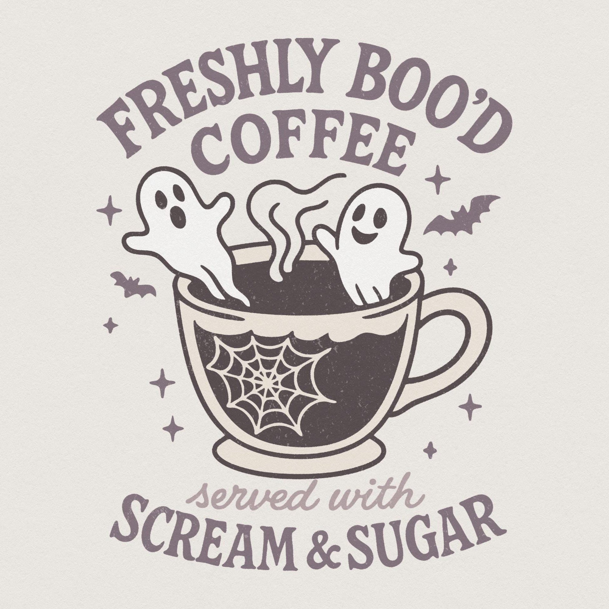 Freshly Boo’d Coffee PNG Digital Download, Served With Scream And Sugar -