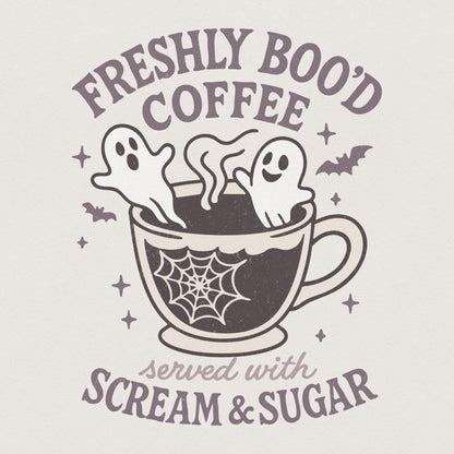 Freshly Boo’d Coffee PNG Digital Download, Served With Scream And Sugar -