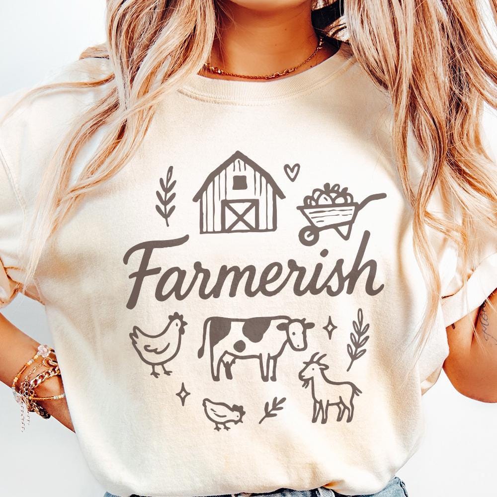 Farmerish PNG, Farm Animal Digital Download - 300 DPI Design for T-Shirt