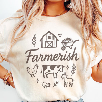 Farmerish PNG, Farm Animal Digital Download - 300 DPI Design for T-Shirt