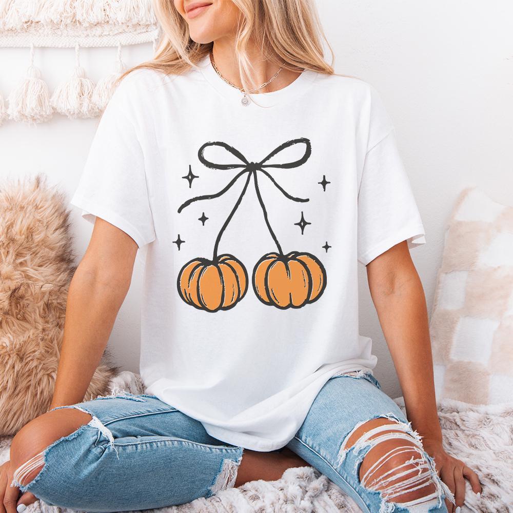 Pumpkin Pair Digital Download PNG - Cute Halloween and Fall Shirt Design,