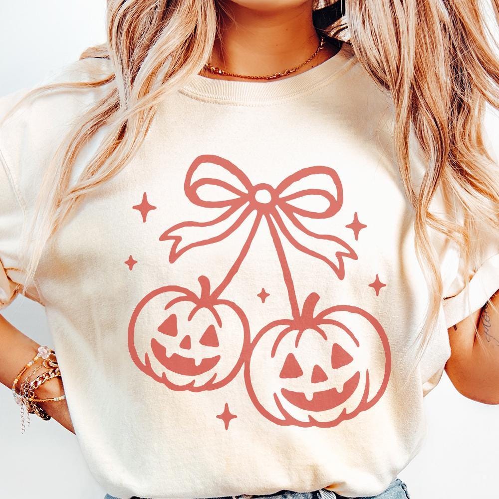 Halloween Pumpkin Bow PNG, Digital Download - 300 DPI Design for T-Shirt