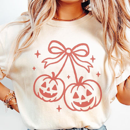 Halloween Pumpkin Bow PNG, Digital Download - 300 DPI Design for T-Shirt