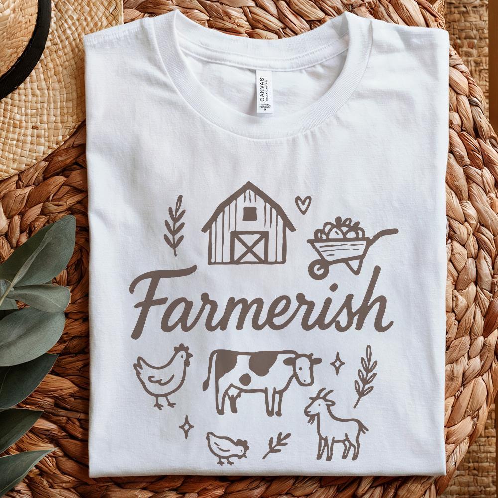 Farmerish PNG, Farm Animal Digital Download - 300 DPI Design for T-Shirt