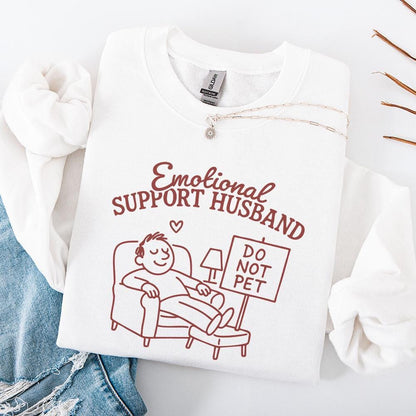 Emotional Support Husband PNG, Do Not Pet Funny Shirt Design - 300 DPI