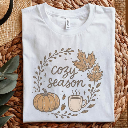 Cozy Season PNG Digital Download, Autumn Fall Shirt Design - 300 DPI