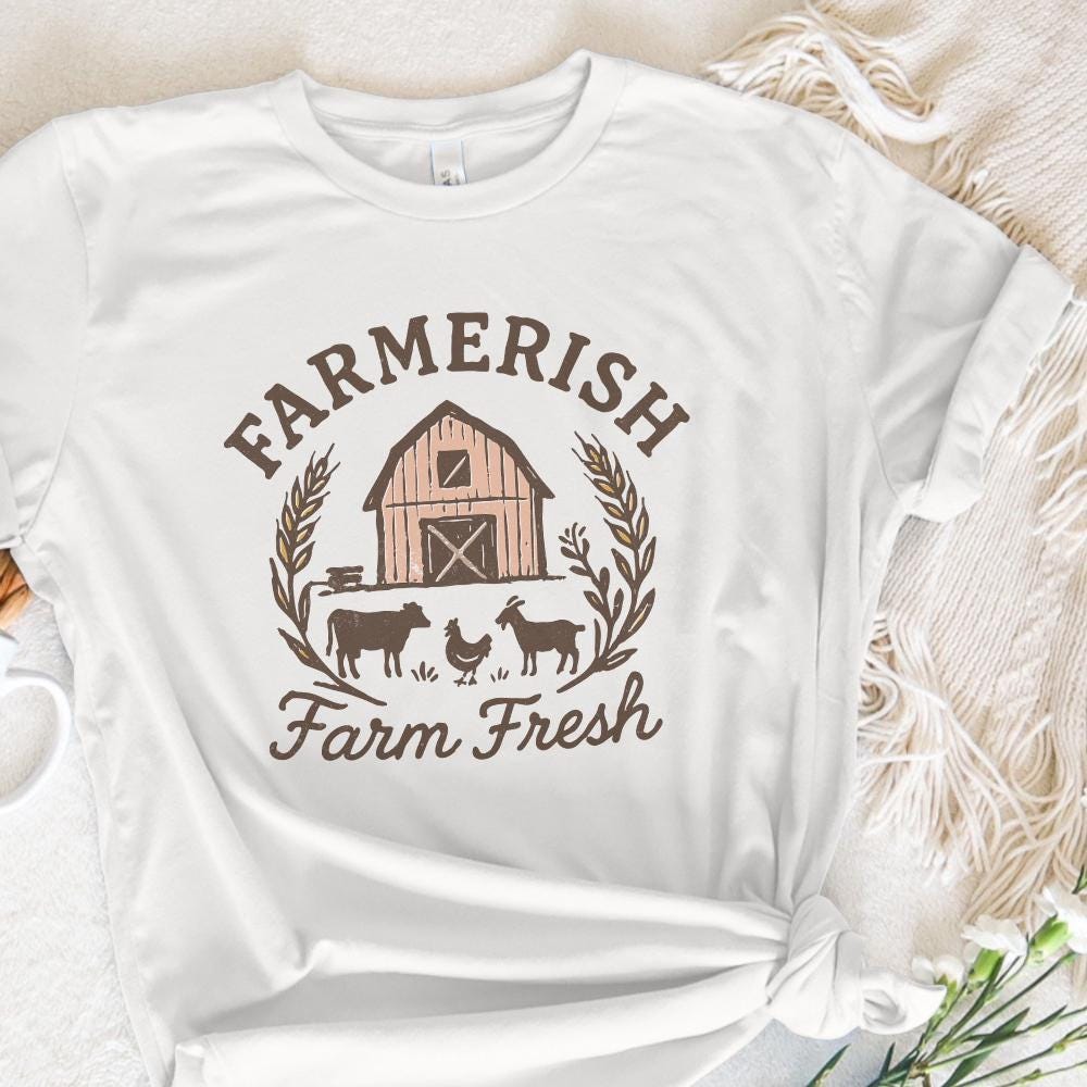Farmerish Farm Fresh PNG, Barn Animal Digital Download - 300 DPI Design