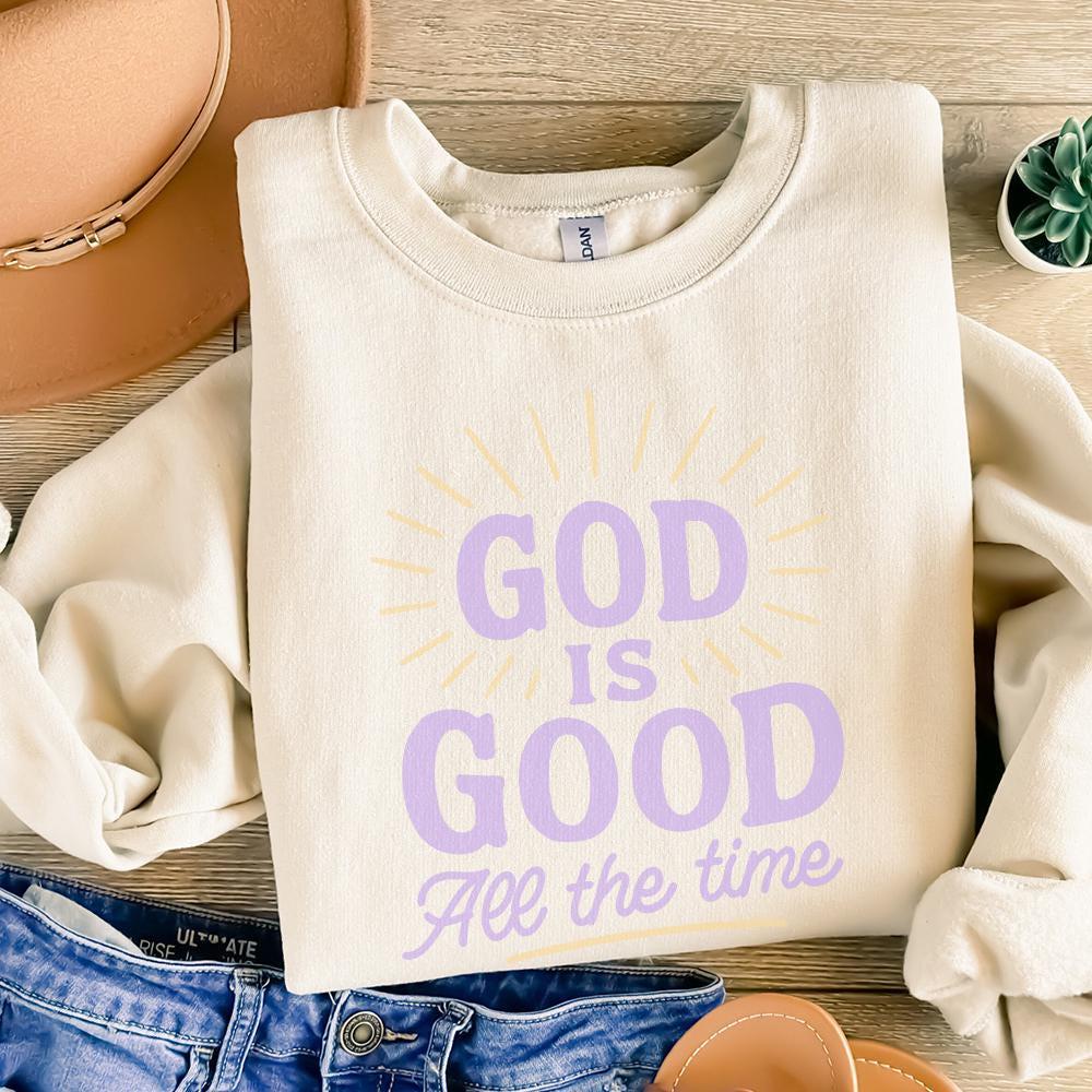 God Is Good All The Time PNG, Christian Quote Shirt - 300 DPI Design for