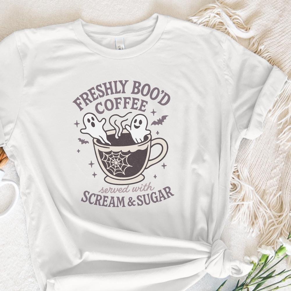 Freshly Boo’d Coffee PNG Digital Download, Served With Scream And Sugar -
