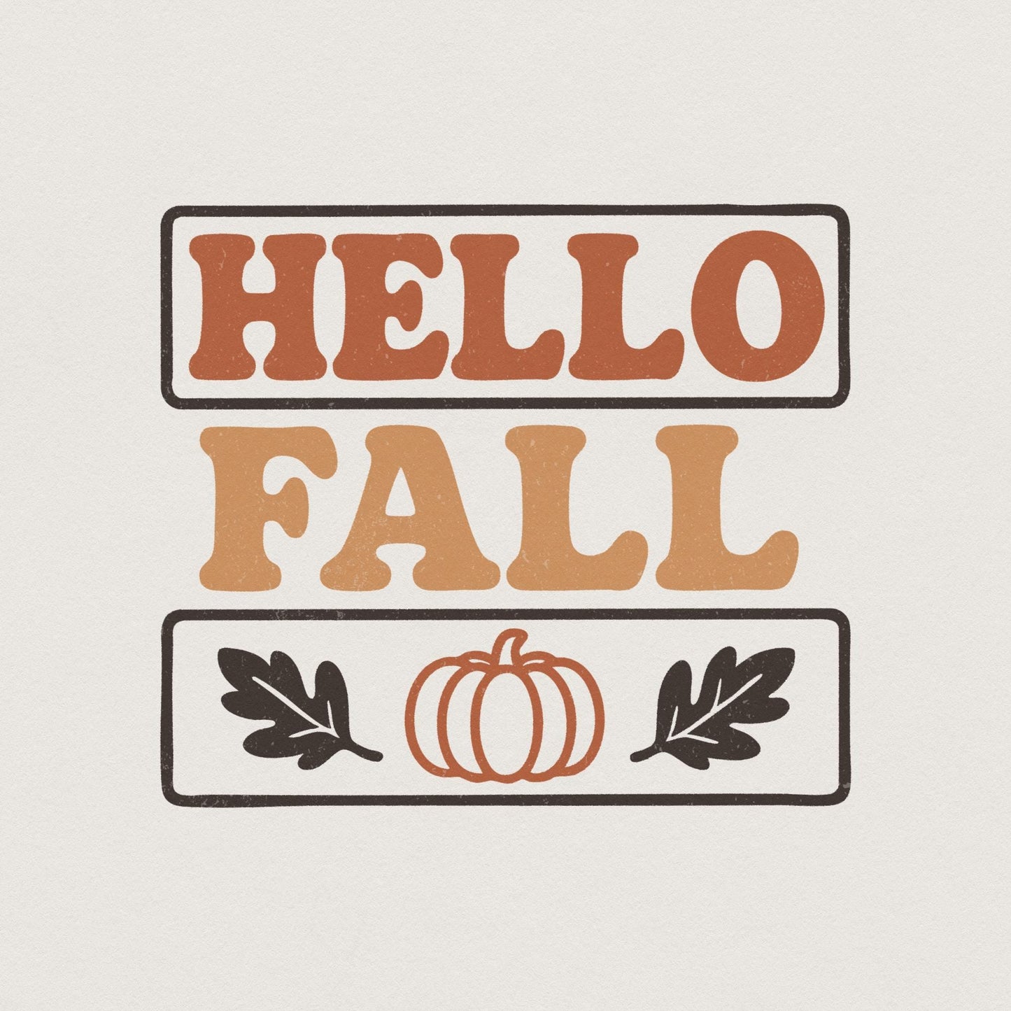 Hello Fall PNG, Autumn PNG - 300 DPI Design for T-Shirt