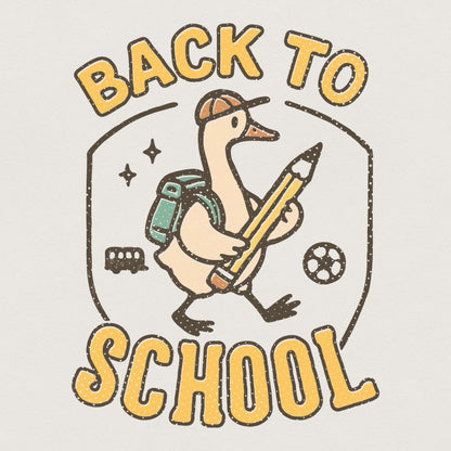 Back To School PNG, Cute Duck With Pencil Digital Download - 300 DPI