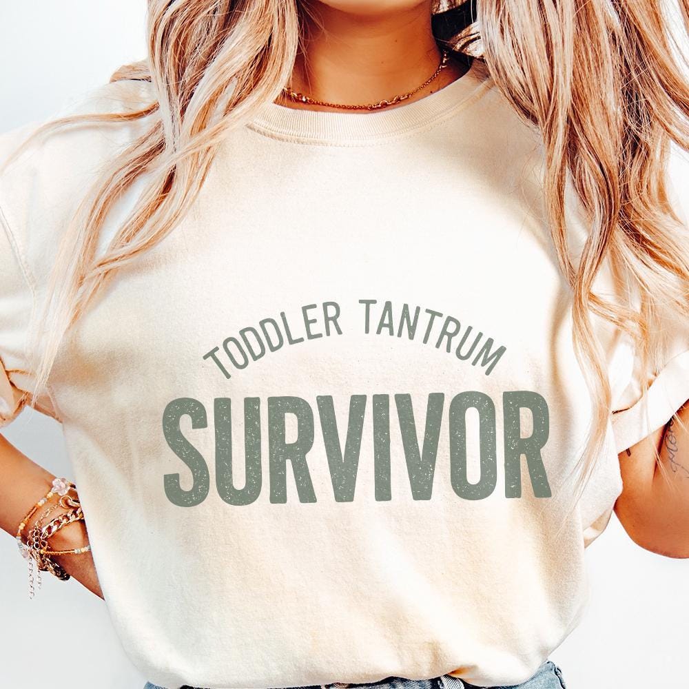 Toddler Tantrum Survivor PNG Shirt, Funny Parent PNG - 300 DPI Design for