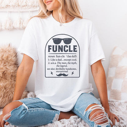 Funcle Like a Dad Except Cool PNG, Funny Shirt - 300 DPI Design for T-Shirt