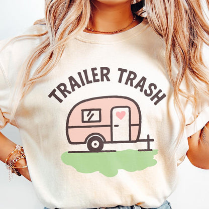 Trailer Trash PNG, Funny Camper Shirt Digital Download - 300 DPI Design
