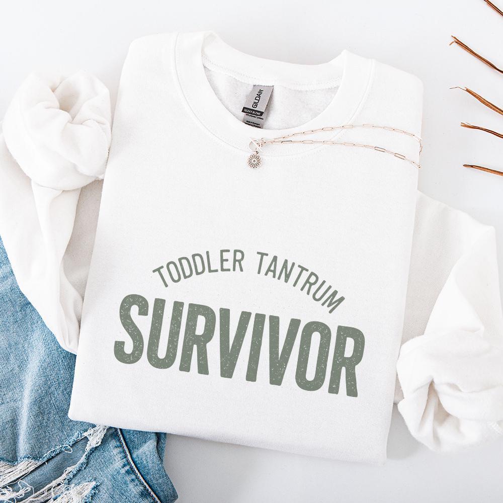 Toddler Tantrum Survivor PNG Shirt, Funny Parent PNG - 300 DPI Design for