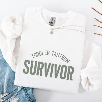 Toddler Tantrum Survivor PNG Shirt, Funny Parent PNG - 300 DPI Design for