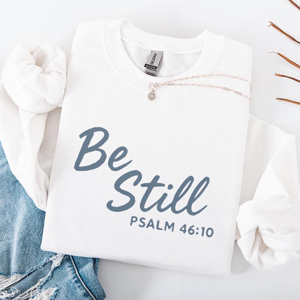 Be Still Psalm 46:10 PNG, Christian Wall Art - 300 DPI Design for T-Shirt