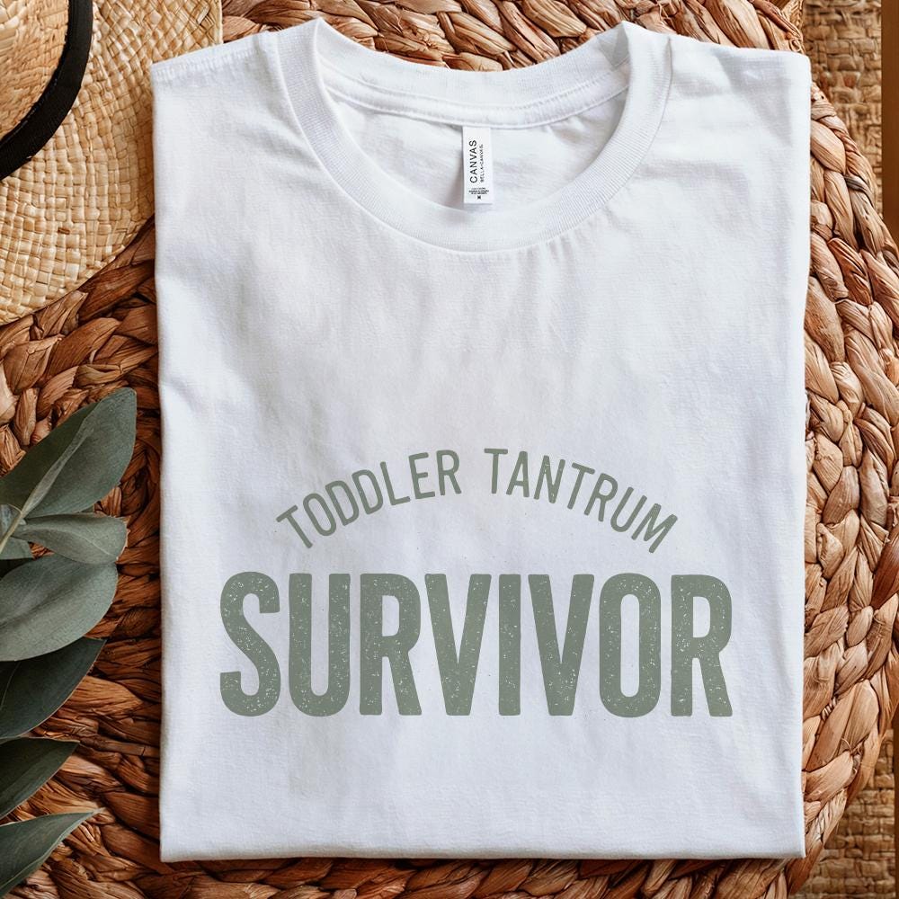 Toddler Tantrum Survivor PNG Shirt, Funny Parent PNG - 300 DPI Design for