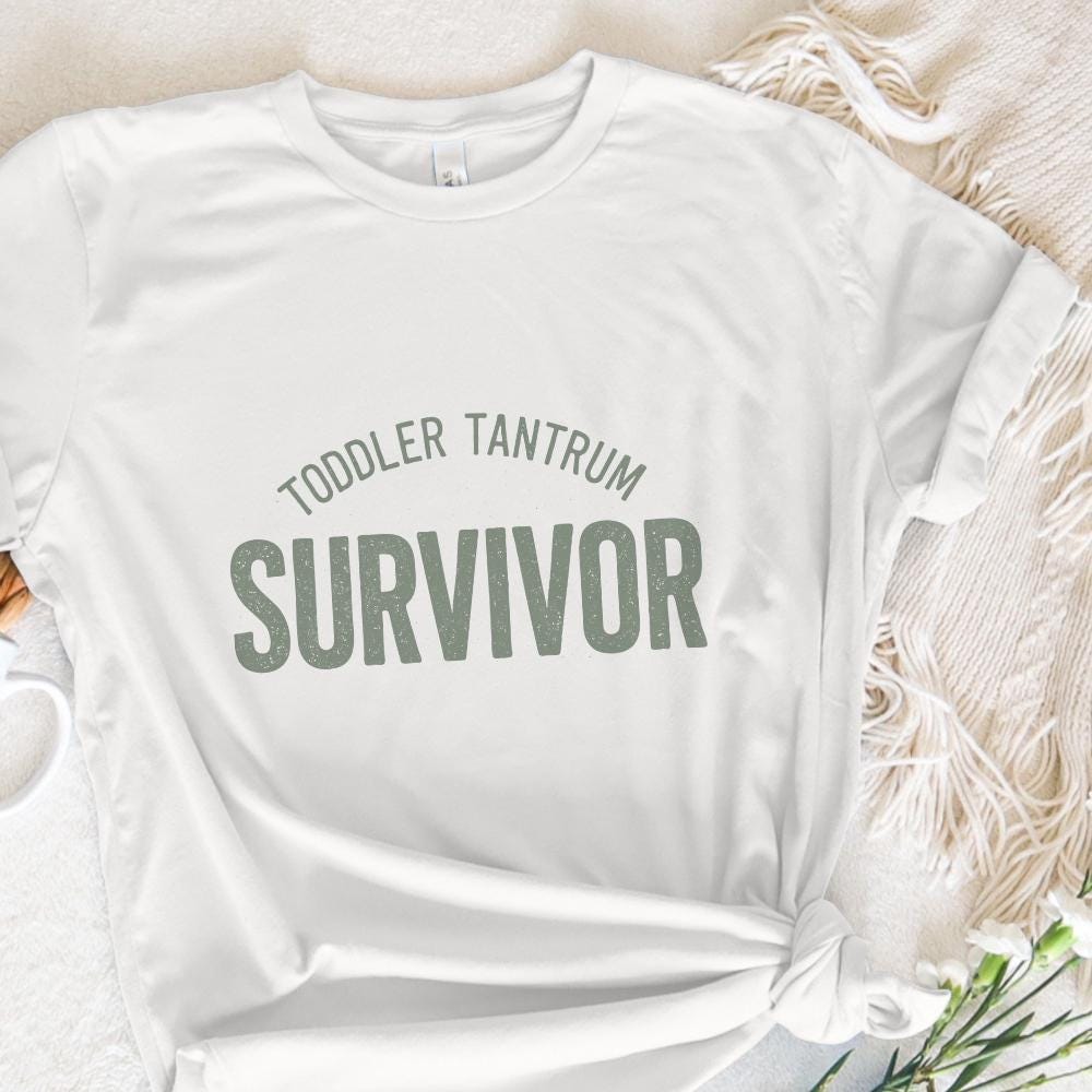 Toddler Tantrum Survivor PNG Shirt, Funny Parent PNG - 300 DPI Design for