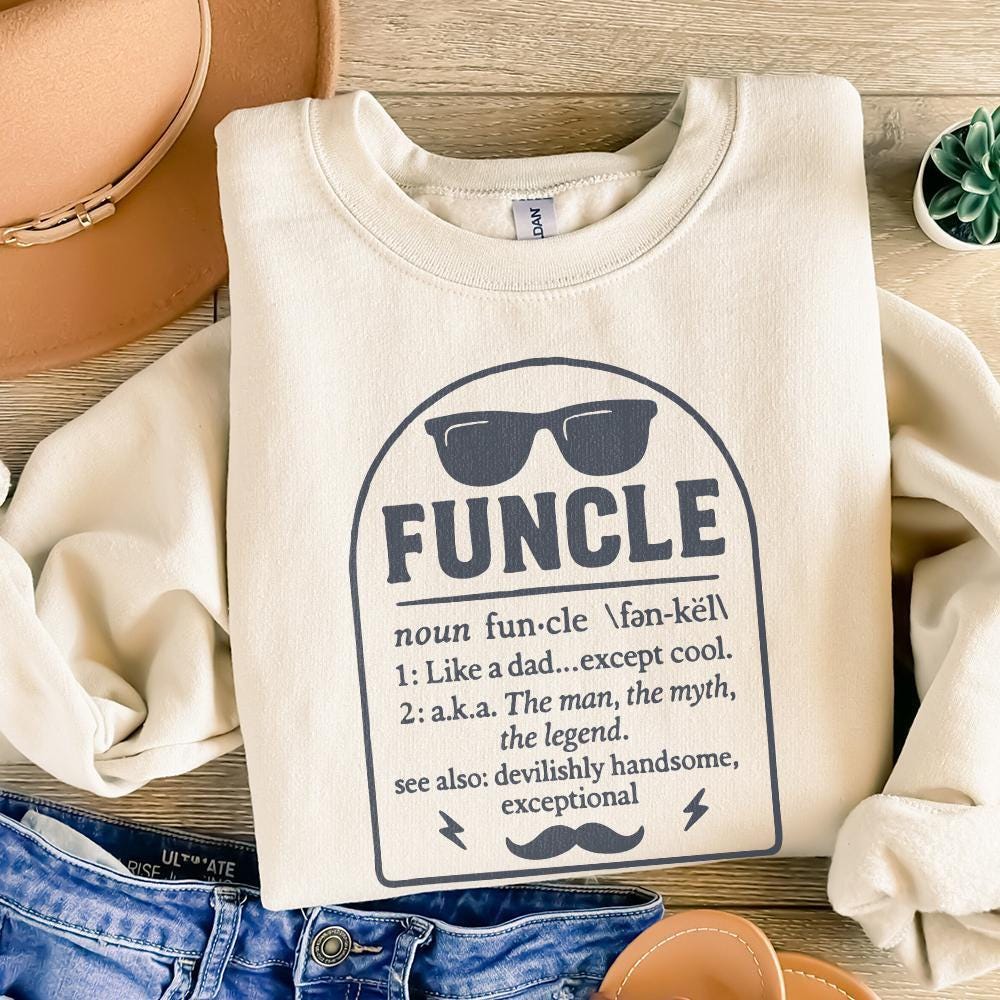 Funcle Like a Dad Except Cool PNG, Funny Shirt - 300 DPI Design for T-Shirt