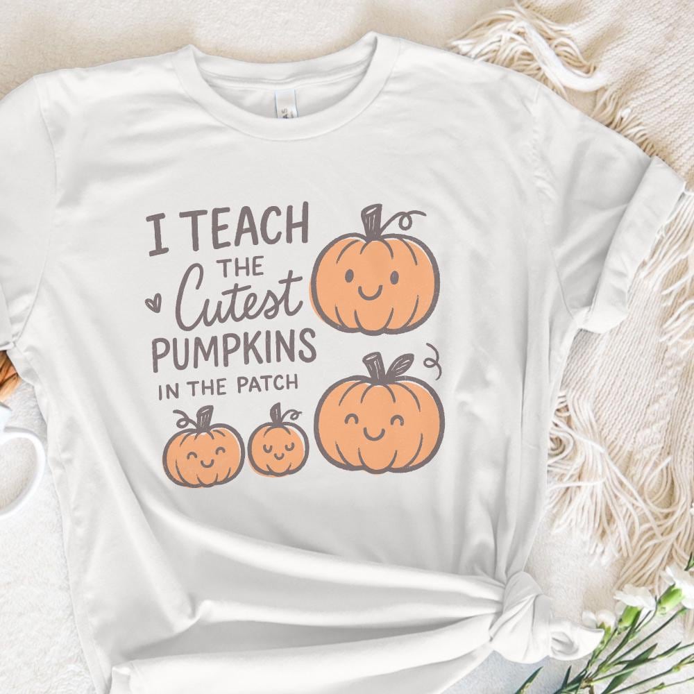 I Teach The Cutest Pumpkins In The Patch PNG | Teacher Fall Shirt PNG,