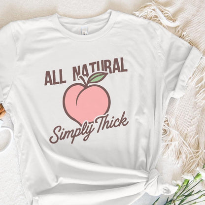 All Natural Simply Thick PNG, Peach Illustration Digital Download - 300