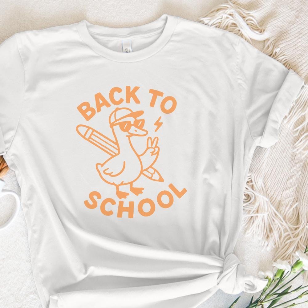 Back To School PNG, Cool Duck Shirt - 300 DPI Design for T-Shirt