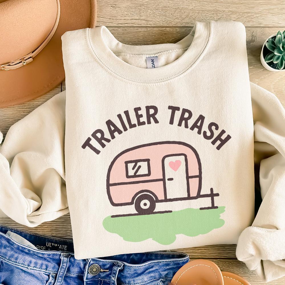 Trailer Trash PNG, Funny Camper Shirt Digital Download - 300 DPI Design