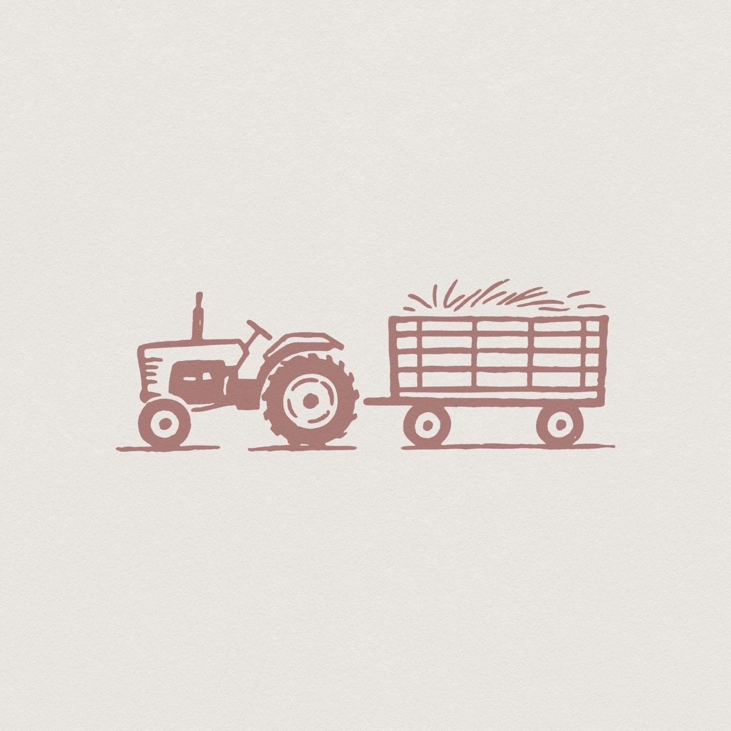 Tractor And Hay Wagon PNG, Farm Life Sublimation - 300 DPI Design for