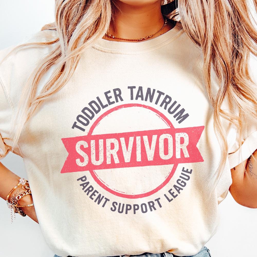 Toddler Tantrum Survivor Parent Support League PNG | Funny Parenting PNG