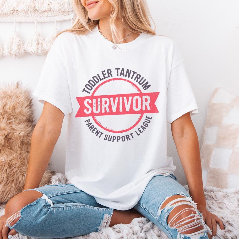Toddler Tantrum Survivor Parent Support League PNG | Funny Parenting PNG