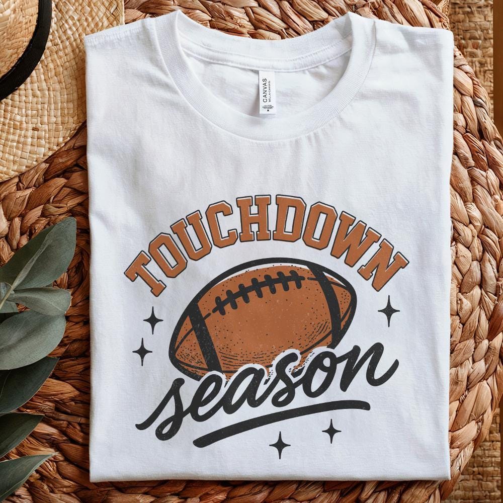 Touchdown Season PNG, Football Mom PNG - 300 DPI Design for T-Shirt