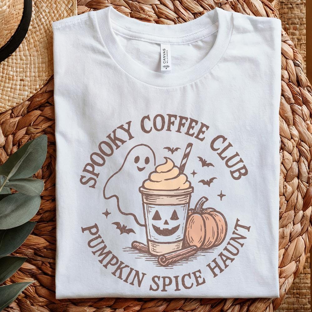 Spooky Coffee Club Pumpkin Spice Haunt PNG, Halloween Coffee PNG - 300