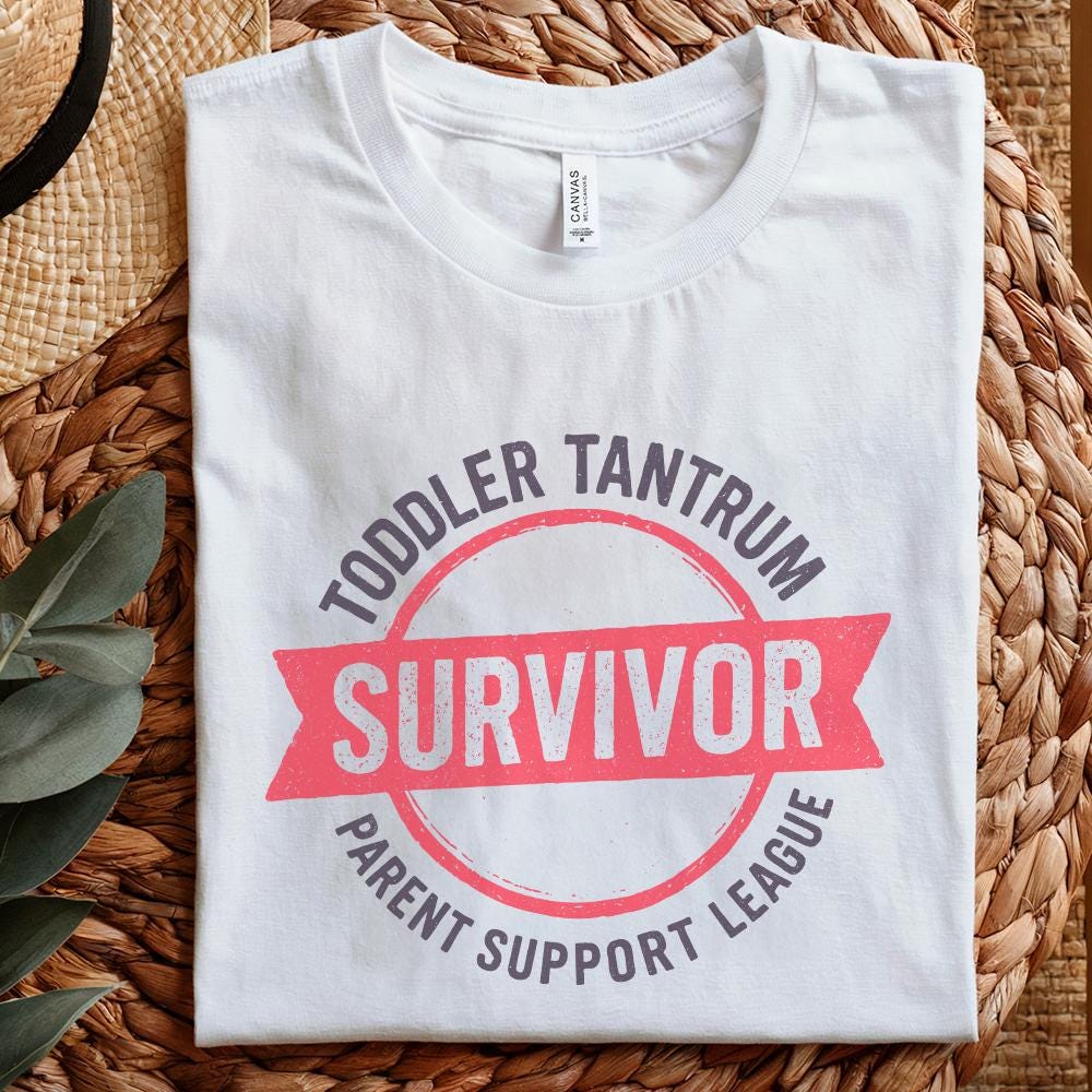 Toddler Tantrum Survivor Parent Support League PNG | Funny Parenting PNG