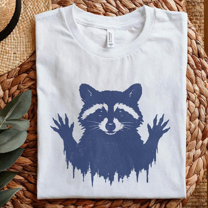 Distressed Raccoon PNG, Woodland Animal PNG - 300 DPI Design for T-Shirt