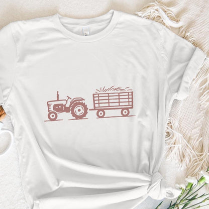 Tractor And Hay Wagon PNG, Farm Life Sublimation - 300 DPI Design for