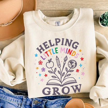 Helping Little Minds Grow PNG, Back To School Teacher Appreciation Shirt