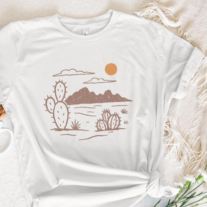 Cactus PNG Desert PNG Mountain PNG, Boho Desert Landscape - 300 DPI