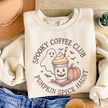 Spooky Coffee Club Pumpkin Spice Haunt PNG, Halloween Coffee PNG - 300