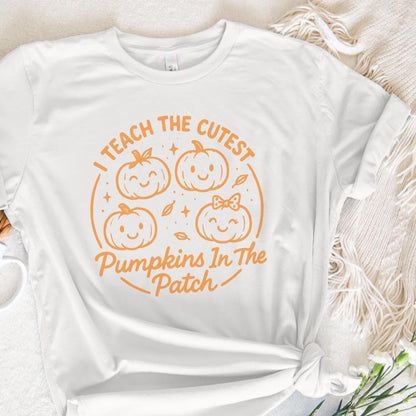 I Teach The Cutest Pumpkins In The Patch PNG Design, Cute Pumpkin Teacher