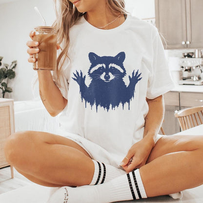 Distressed Raccoon PNG, Woodland Animal PNG - 300 DPI Design for T-Shirt