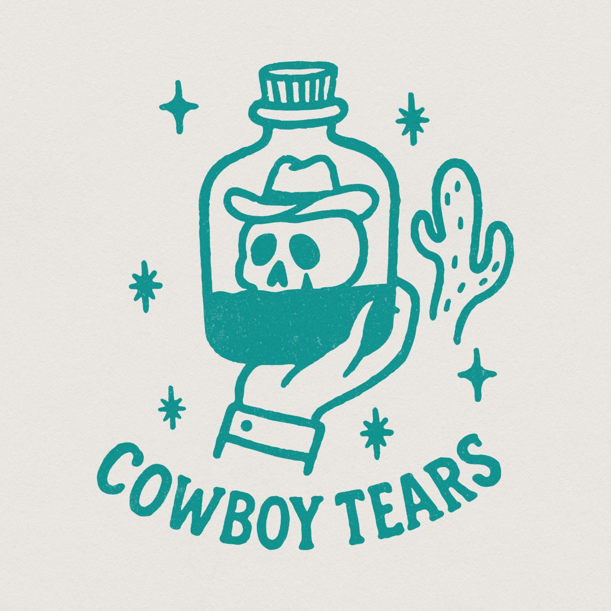 Cowboy Tears PNG, Western PNG Digital Download - 300 DPI Design for T-Shirt