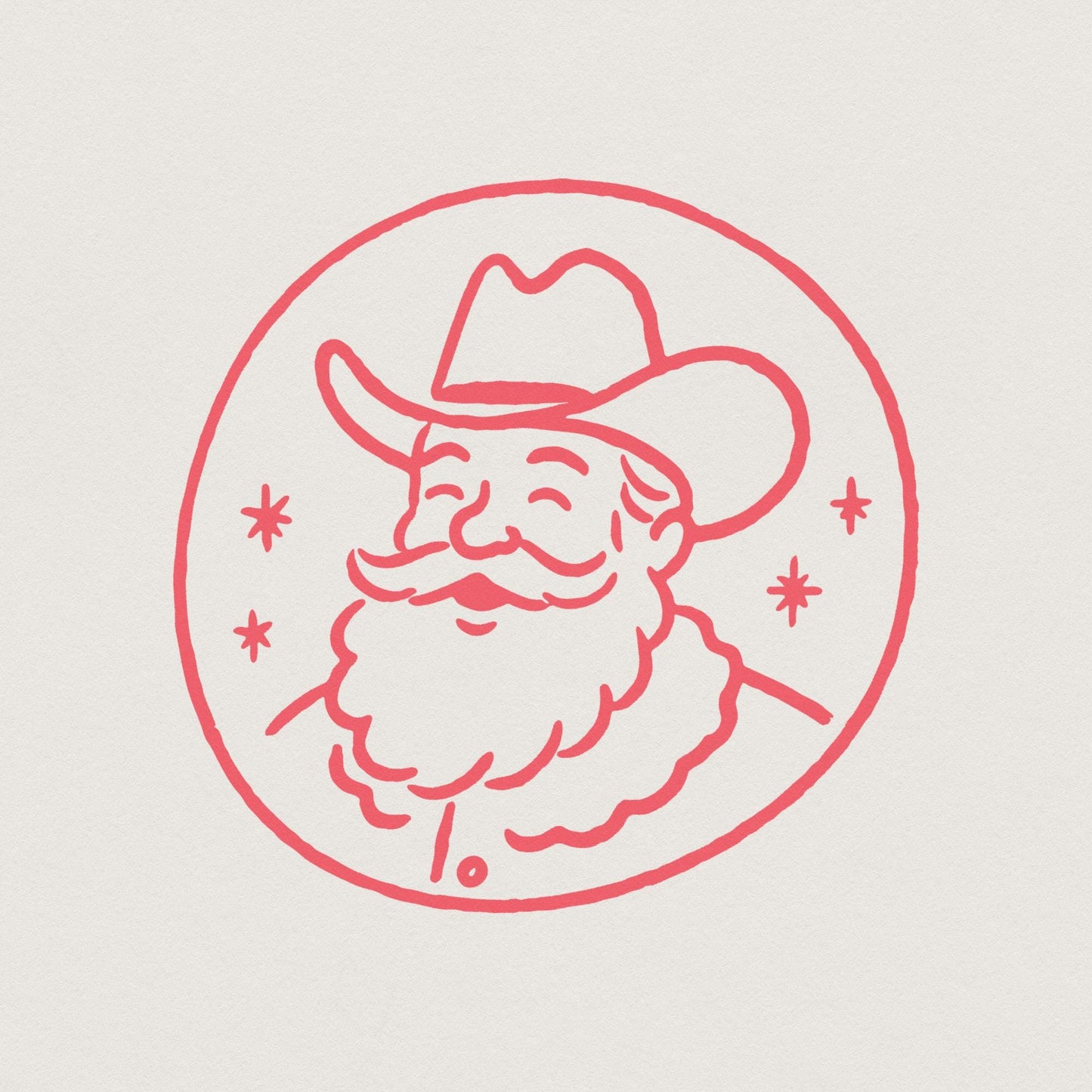 Jolly Cowboy Santa PNG, Western Christmas Clipart Download - 300 DPI