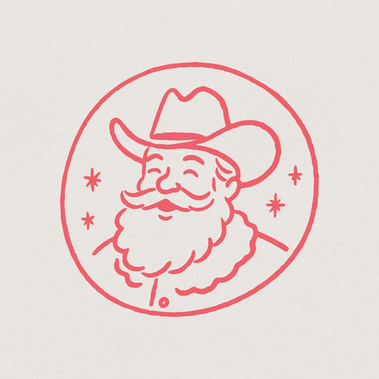 Jolly Cowboy Santa PNG, Western Christmas Clipart Download - 300 DPI
