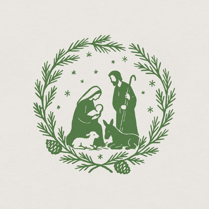 Christian Christmas Nativity Scene PNG, Holy Family - 300 DPI Design for