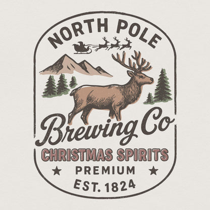 North Pole Brewing Co Christmas Spirits PNG, Reindeer Beer PNG - 300 DPI